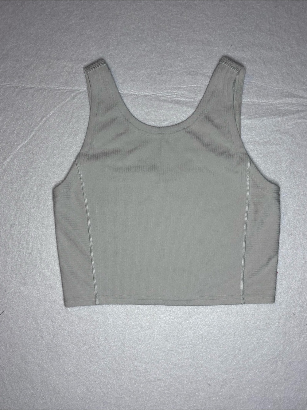 lululemon athletica Ribbed Softstrem cropped tank Size 6 Color: Bone